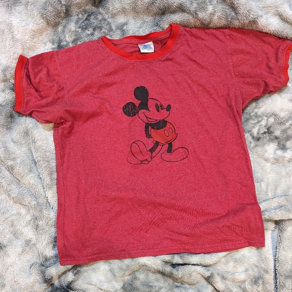 Vintage Disneyland Resort Mickey Mouse Ringer tee red - Picture 1 of 6